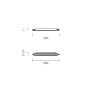 SIGOR LED Feuchtraumleuchte TRICOLOUR 60 cm 3-CCT 120�, 18W, 3000/4000/5700K, 2100lm, IP65, Ra80 wei�