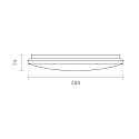 SIGOR LED Aufbauleuchte MOON � 38 cm, 3-CCT 120�, 24W, 3000/4000K/5700K, IP44, Ra80 wei�