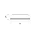 SIGOR LED Ceiling luminaire SPLIT, 270mm, 18/24W, 3000/4000K, IP54, 110�, 2000/2500lm, black