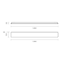 SIGOR ceiling luminaire PLANK IP54, silver dimmable