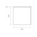 SIGOR LED Aufbau-Panel FLED f�r Industrie und Handwerk, IP20, 62 x 62cm, UGR<22, Ra80, wei�, 40W 3000K 3600lm 120�