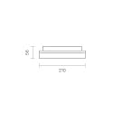 SIGOR LED Aufbauleuchte SQUARE 22, 22cm, 120�, 10/15W, 3000/4000K, 1200-1700lm, IP54, silber