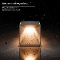 SIGOR battery table lamp NUTALIS 10X10CM cube shape, CCT Switch, with touch dimmer, with charger IP54, dune beige dimmable