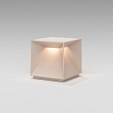 SIGOR battery table lamp NUTALIS 10X10CM cube shape, CCT Switch, with touch dimmer, with charger IP54, dune beige dimmable