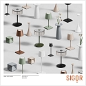 SIGOR battery table lamp NUTALIS 10X10CM cube shape, CCT Switch, with touch dimmer, with charger IP54, dune beige dimmable