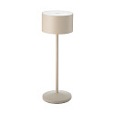 battery table lamp VELUNA IP44, dune beige dimmable