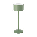 battery table lamp VELUNA up / down, CCT Switch IP44, sage green dimmable