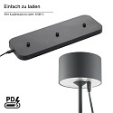 SIGOR battery table lamp VELUNA set of 3 IP44, night black dimmable
