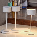 SIGOR battery table lamp VELUNA set of 3 IP44, snow white dimmable
