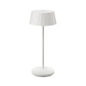 battery table lamp FACETTA IP44, snow white dimmable
