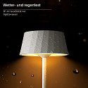 SIGOR LED-Akku-Tischleuchte FACETTA, mit Kontakt-Ladestation + USB-C, IP44, 1.3W 2200K/2700K (FlexMood), dimmbar, schneewei�