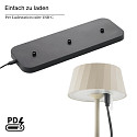 SIGOR battery table lamp FACETTA set of 3 IP44, dune beige dimmable