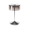 LED Akku-Glasleuchte NUMOTION, IP54, 2.2W 2200/2700K (Flex-Mood) 140/160lm, mit Touch-Dimmer, silber / Rauch