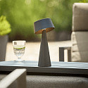 SIGOR LED Akku-Tischleuchte SOLINO, IP44, mit Solar-Panel + USB-C, 3W 2700K 280lm, Touch-Dimmer 3-stufig, graphitgrau