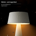 SIGOR Hybride LED Akku-Tischleuchte SOLINO, IP44, mit Solar-Panel + USB-C, 3W 2700K 280lm, Touch-Dimmer, neigbar, d�nenbeige