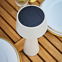 SIGOR Hybride LED Akku-Tischleuchte SOLINO, IP44, mit Solar-Panel + USB-C, 3W 2700K 280lm, Touch-Dimmer, neigbar, d�nenbeige
