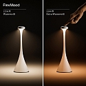SIGOR LED-Akku-Tischleuchte NUDROP, IP54, 29cm, 2.2W 2200/2700K (FlexMood) 170lm, Easy-Connect, dimmbar, sonnengelb
