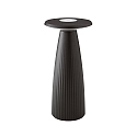 battery table lamp NUFLAIR CCT Switch, with touch dimmer, perforated IP54, night black dimmable