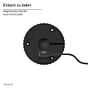 SIGOR LED Akku-Tischleuchte NUFLAIR, IP54, 2.2W 2200/2700K (Flex-Mood), mit Vasen-Einsatz + Touch-Dimmer + Easy-Connect, nachtschwarz