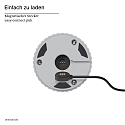 SIGOR LED Akku-Tischleuchte NUFLAIR, IP54, 2.2W 2200/2700K (Flex-Mood), mit Vasen-Einsatz + Touch-Dimmer + Easy-Connect, nebelgrau