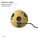 SIGOR LED Akku-Tischleuchte NUFLAIR, IP54, 2.2W 2200/2700K (Flex-Mood), mit Vasen-Einsatz + Touch-Dimmer + Easy-Connect, goldfarben