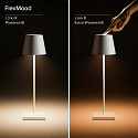 SIGOR battery table lamp NUINDIE USB-C up / down, with USB connection, CCT Switch, with touch dimmer IP54, glowing orange dimmable