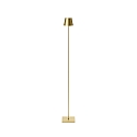 LED-Akku-Stehleuchte NUINDIE USB-C, IP54, 120cm, 2.2W 2200K/2700K (FlexMood), mit Touch-Dimmer + USB-C, goldfarben