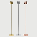 SIGOR LED-Akku-Stehleuchte NUINDIE USB-C, IP54, 120cm, 2.2W 2200K/2700K (FlexMood), mit Touch-Dimmer + USB-C, bronzefarben