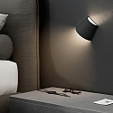 SIGOR LED Akku-Tischleuchte NUINDIE TANGO, IP20, 2.2W (Flex-Mood), 2200K/2700K, 168/197lm, rund, dimmbar, graphitgrau