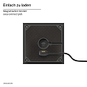 SIGOR LED-Akku-Tischleuchte NUTALIS, IP54, 2.8W 2200/2700K (FlexMood) 130lm, Easy-Connect, dimmbar, graphitgrau