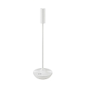 LED Akku-Tischleuchte NUCANDLE, IP54, 30cm / � 8.5 - 2.07cm, 3.7V, 1.6W 2700K 180lm, Touch-Dimmer, keramikwei�, gl�nzend