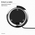 SIGOR Outdoor LED Akku-Tischleuchte NUDIDEROT, IP54, 2.2W 2200/2700K (Flex-Mood), mit Touch-Dimmer + Easy-Connect, chrom