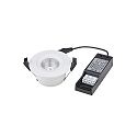 SIGOR LED Einbau-Downlight ARGENT, IP54, � 9cm, 8W 3000K 580lm 874cd 36�, CRi >90, schwenkbar, CASAMBI dimmbar, wei�