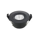 LED Einbauleuchte ARGENT, 36�, 8W, 3000K, 580lm, IP54, dimmbar, schwenkbar, schwarz