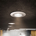SIGOR LED Einbau-Downlight DILED 68, IP20, � 8.5cm, 10W 2700K 640lm 36�, dimmbar, schwenkbar, stahl