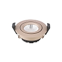 recessed luminaire DILED 68 swivelling, Dim-To-Warm IP30, champagner dimmable 6W 360lm 2100-2700K 36� 36� CRI 95