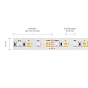 SIGOR LED Streifen, 5m, 19,2W/m, 96 LED/m, RGB/2700K, 864lm, Ra90, 24V, IP20