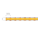 SIGOR LED Streifen COB MINI CUT, 5m, 10W/m, 528 LED/m, 3000K, 710lm/m, Ra90, 24V, IP20
