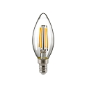 LED Filamentlampe KERZE, 230V, � 3.5cm / L 9.7cm, 230V, � 3.5cm / L 9.7cm, E14, 2.5W 2700K 250lm 300�, dimmbar, klar