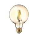 LED Filamentlampe GLOBE G95 GOLD, 230V, � 9.5cm / L 14cm, E27, 4.5W 2500K 400lm, dimmbar, Gold / klar