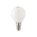 LED Filament light bulb DROP, 230V, � 4.5cm / L 8cm, E14, 4.5W 2700K 400lm 300�, dimmable, opal shadowless
