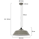 Mexlite pendant luminaire NOV� half round E27 IP20, green dimmable