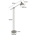 Mexlite floor lamp NOV� rotatable, tiltable E27 IP20, green dimmable