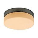 Steinhauer Outdoor LED Deckenleuchte IKARO, IP44, zylindrisch, � 24cm, 18W 290K 1440lm, dimmbar, Mattglas, stahl geb�rstet