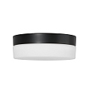 Steinhauer outdoor ceiling luminaire IKARO round, cylindrical, medium IP44, black matt dimmable