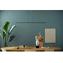 Steinhauer LED Pendelleuchte ZELENA, Up/Down, 122cm, 17+8W 2200-4000K (CCT) 1680+840lm, CRi >90, mit Touch-Dimmer, schwarz matt