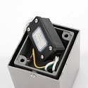 Au�enwandleuchte LOGAN, IP44, Down, Eckig, inkl. GU10 LED 4W 2700K 345lm (schaltbar)