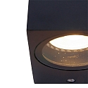 Steinhauer Au�enwandleuchte LOGAN, IP44, Down, eckig, inkl. GU10 LED 4W 2700K 345lm (schaltbar), Glas klar, aluminium schwarz