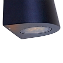 Steinhauer Au�enwandleuchte LOGAN, IP44, Up/Down, konisch, inkl. 2x GU10 LED 4W 2700K 345lm (schaltbar), aluminium schwarz / Glas klar