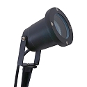 Steinhauer Outdoor Erdspie�-Strahler NOVA, IP54, inkl. GU10 LED 4W 2700K 345lm, dreh- und neigbar, mit Steckerkabel, schwarz matt